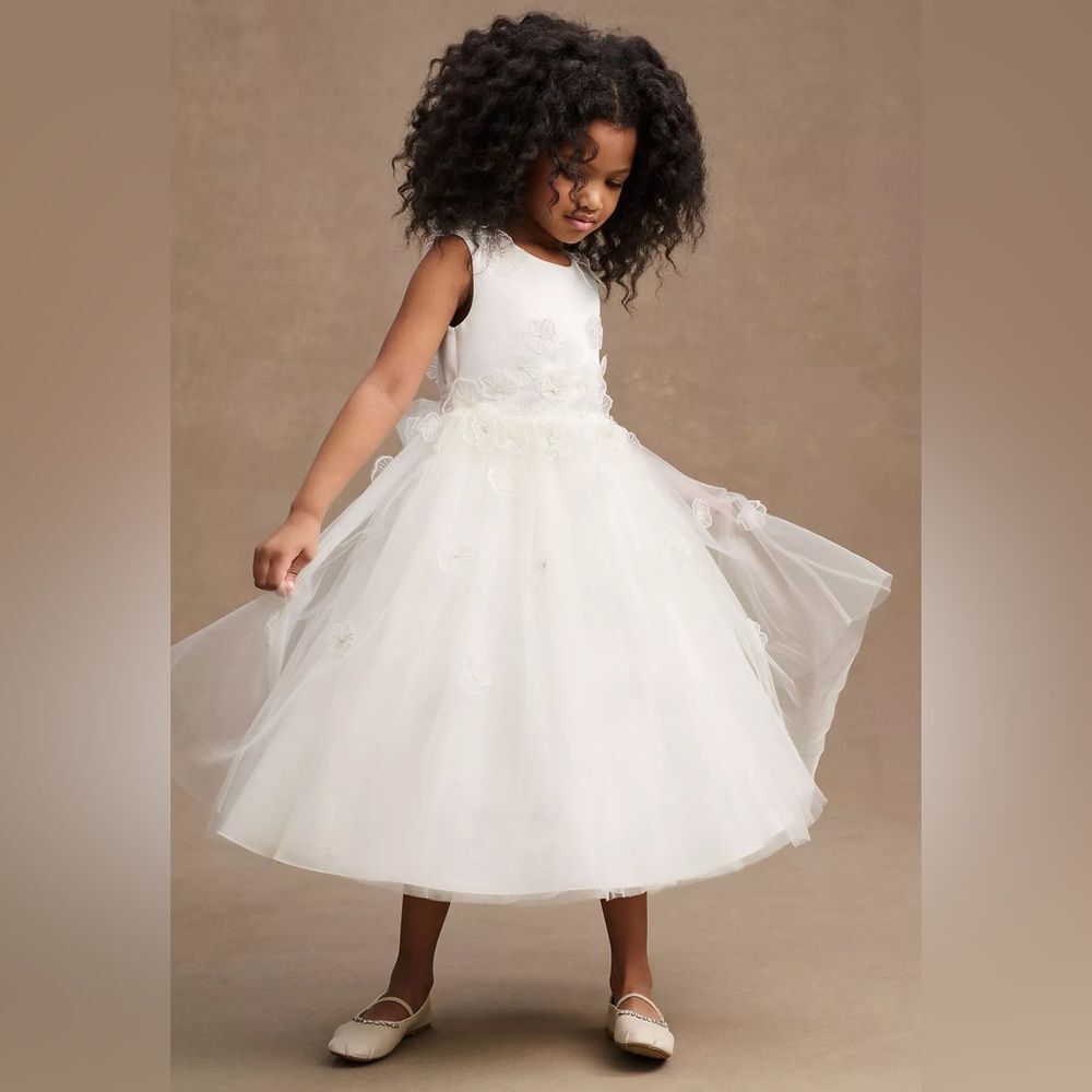 New Anthropologie Princess Daliana Emmie Floral Applique Tulle Size 8